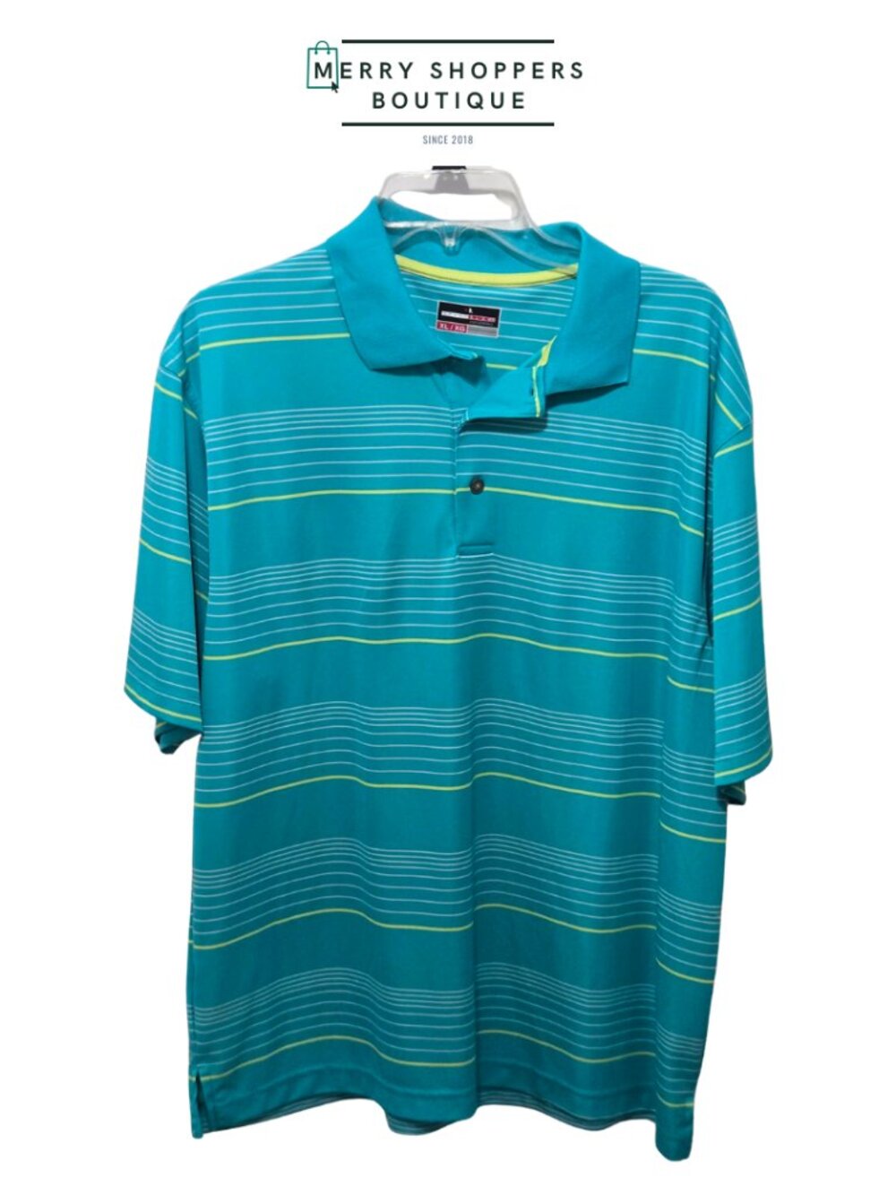 Grand Slam Performance Men’s Striped Polo Shirt